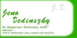 jeno dedinszky business card